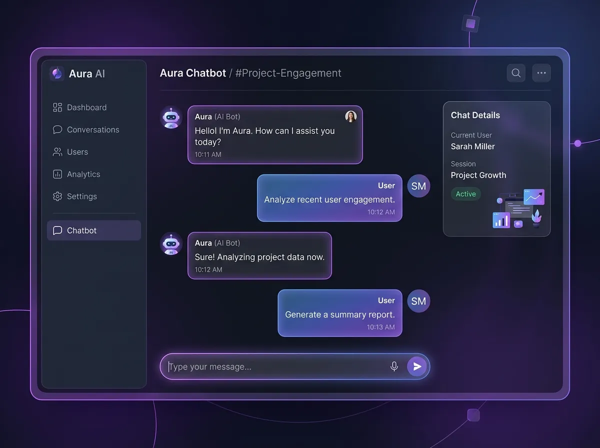 Custom AI chatbot interface